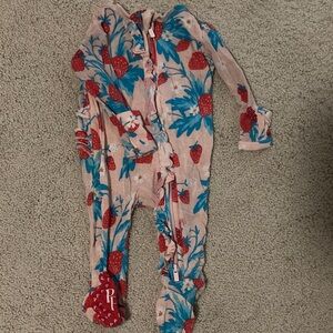 Posh Peanut Strawberry and Floral Kids Footie